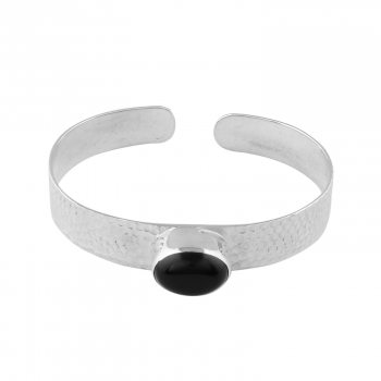 925 silver hammered cuff bracelet